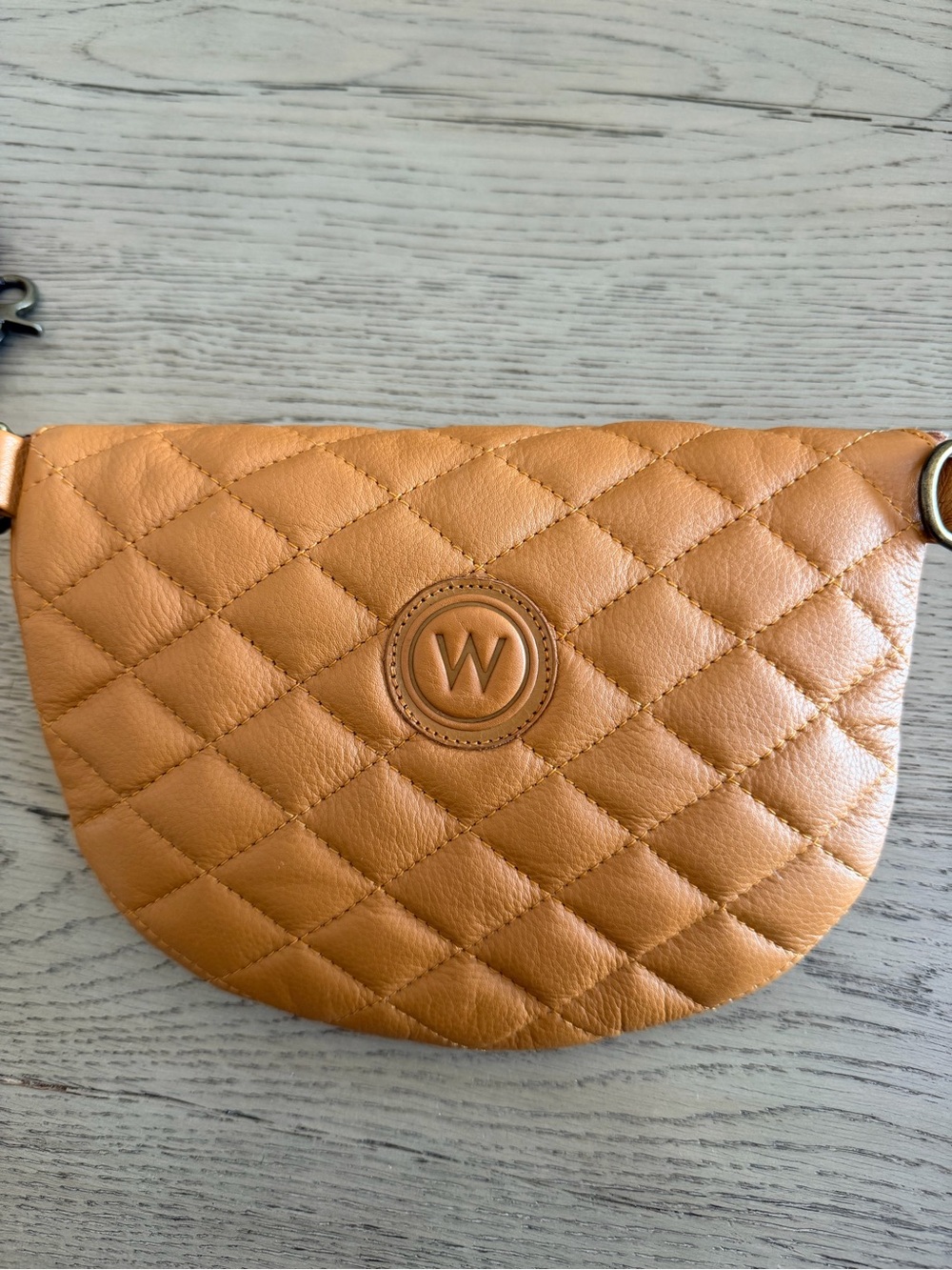 Wanderers Quilted Crossbody in Tan - Picture 8 of 10